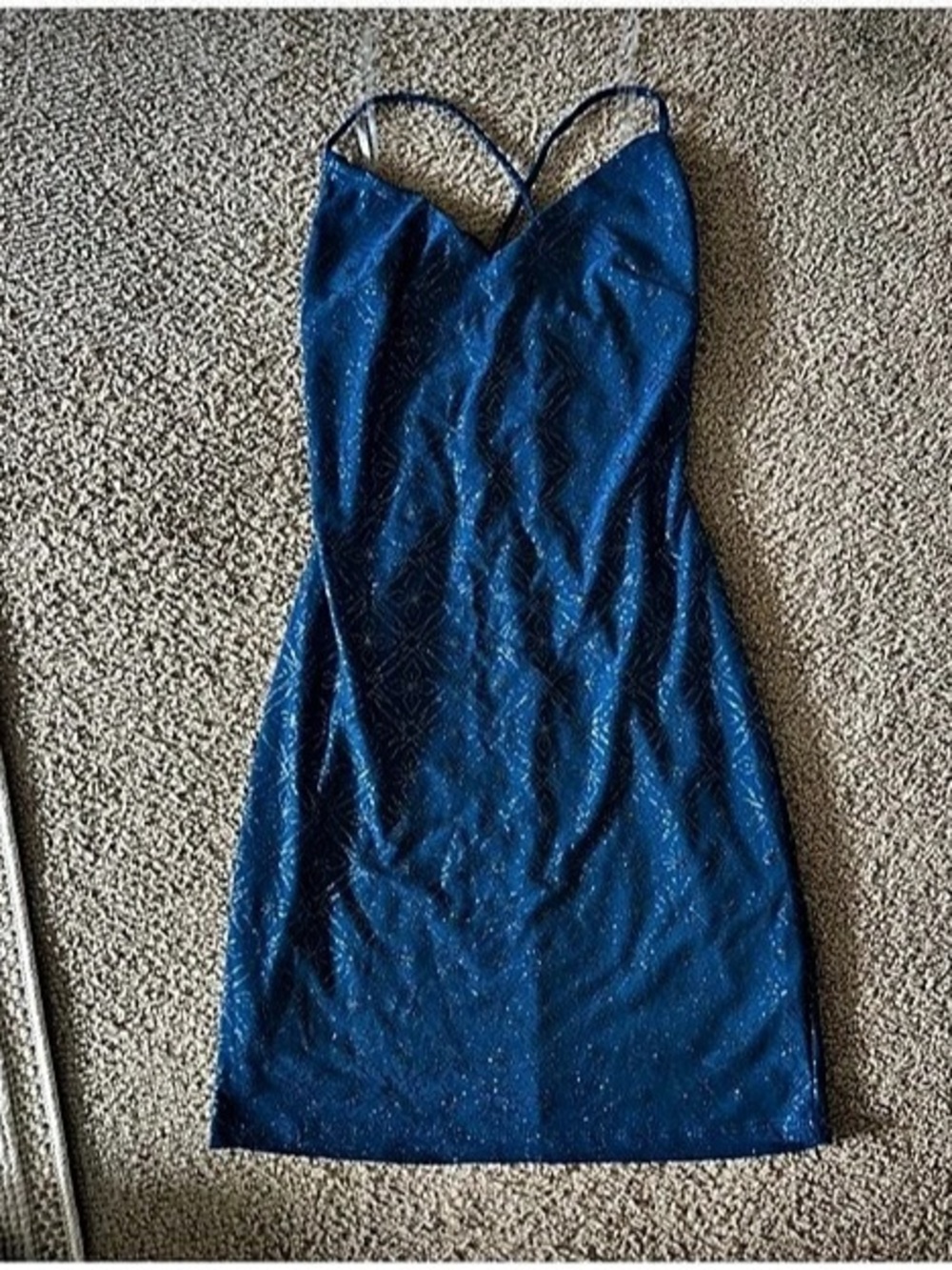 7DAY WKND Blue Geometric Mini Dress